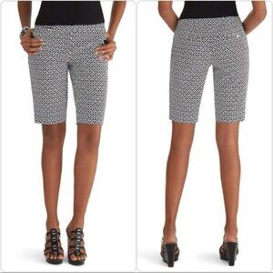 NWOT WHBM Geometrical Print Bermuda Shorts 4